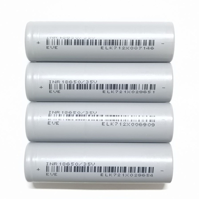 EVE 18650 Λιθιογενείς κυψέλες 35V 3.7V 3500mah 18650 κυψέλη υψηλής χωρητικότητας